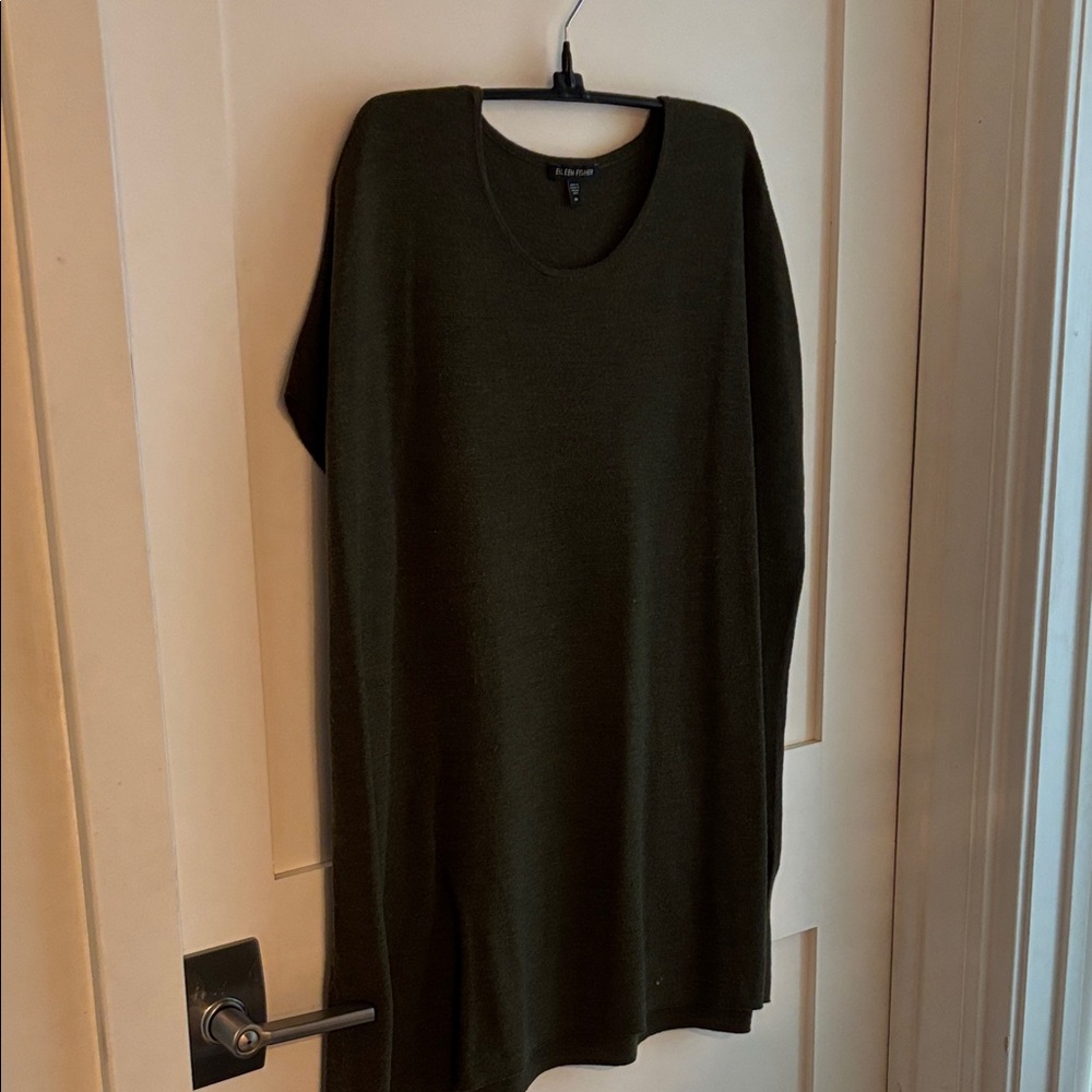 Eileen Fisher Dark Green Sweater Sleeveless